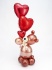 Balon dekoracija "Zaljubljeni medo" premium