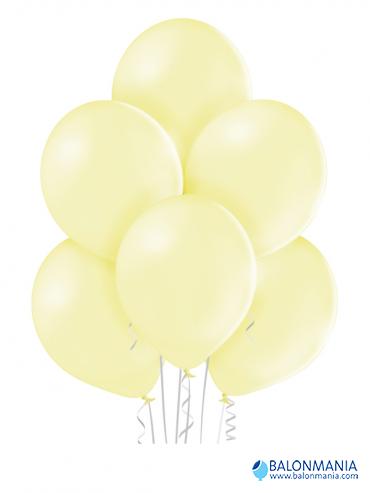 Limun žuti soft pastel baloni lateks 30cm (50 kom)