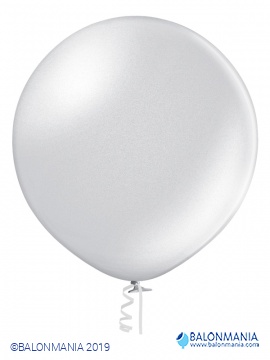 Srebrni metal XL jumbo lateks balon - 90cm - 36