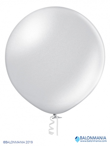 Srebrni metal XL jumbo lateks balon - 90cm - 36" - 360l