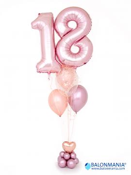 Helij baloni za 18 rođendan buket premium