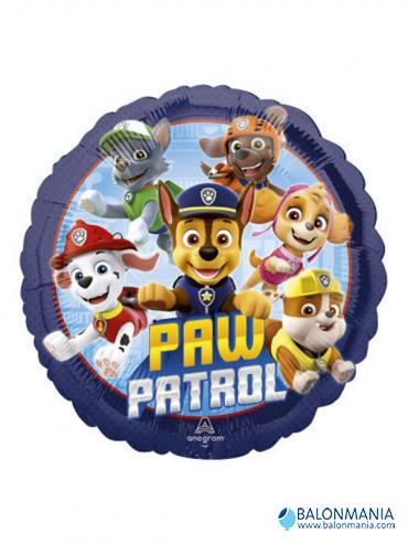 Balon Paw Patrol okrugli folijski na helij