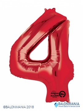 Crni balon broj 4 folijski veliki 66x 88cm