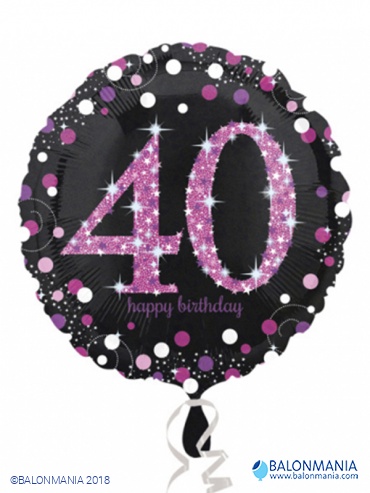 Balon 40 Pink Celebration folijski standard
