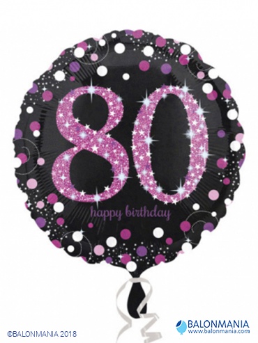 Balon rođendanski Pink Celebration 80 folija standard