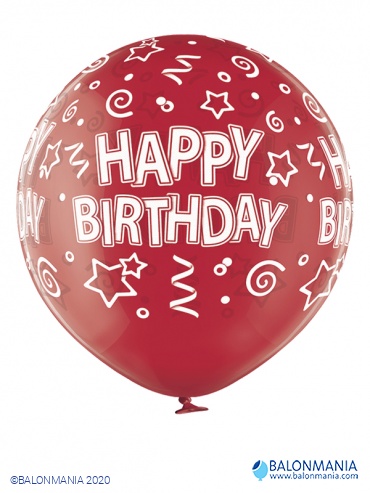 Sretan rođendan crveni jumbo lateks balon 1 kom