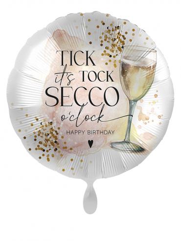 Folijski balon "Happy Birthday" šampanjac cream
