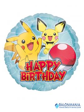Balon Pokemon Happy Birthday