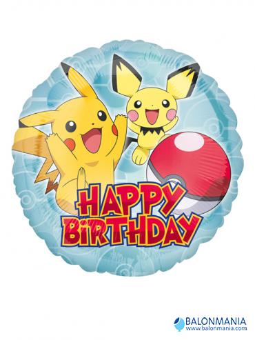 Balon Pokemon Happy Birthday