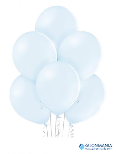 Ledeno plavi soft pastelni baloni lateks 30cm (50 kom)