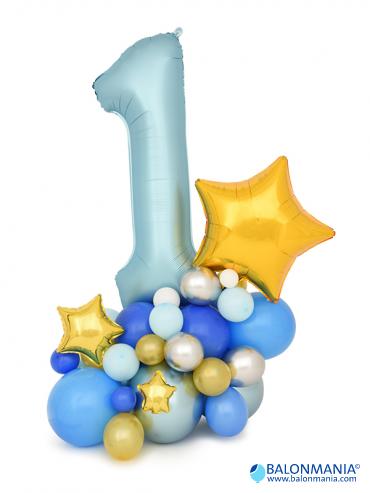 Balonska dekoracija PRVI ROĐENDAN ZVIJEZDA  premium