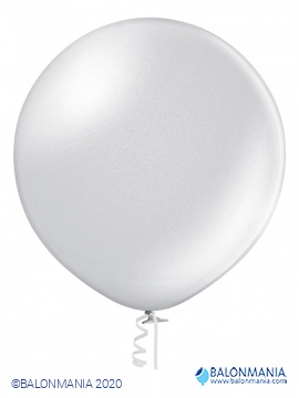 Jumbo metalik srebrni balon 60 cm