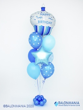 Buket balona za prvi rođendan BLUE 1 premium