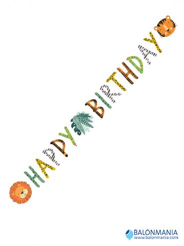 Natpis Sretan rođendan Get Wild papirnati 180x15cm