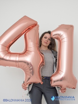 Veliki baloni helij BROJEVI ROSE GOLD