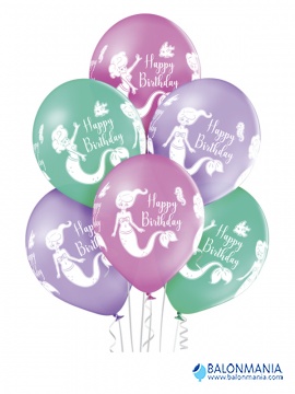 Mala sirena baloni lateks 6 kom.