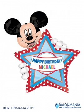 Mickey Mouse balon rođendan + naljepnice