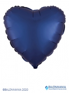 Tamno plavi balon srce SATIN LUXE folijski