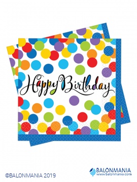 Papirnati ubrusi Happy Birthday konfete 36/1