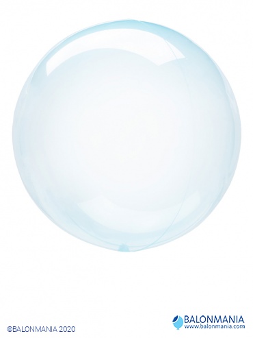 Plavi prozirni balon 3D Clearz 45-56 cm