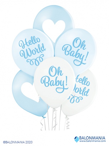 Baloni za rođenje Oh Baby Boy (6 kom)