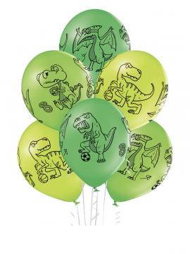 DINOSAURUS PARTY baloni pastel premium 6kom