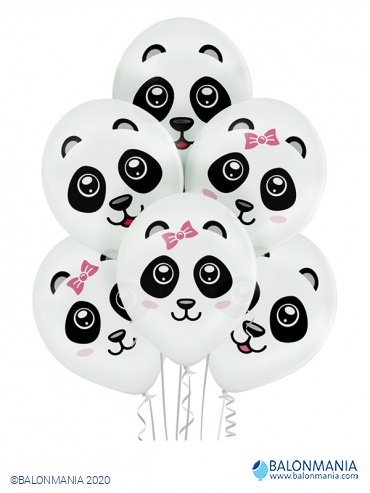 Baloni lateks Panda 6 kom.