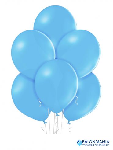 Cijan plavi pastelni baloni lateks 30cm (50 kom)