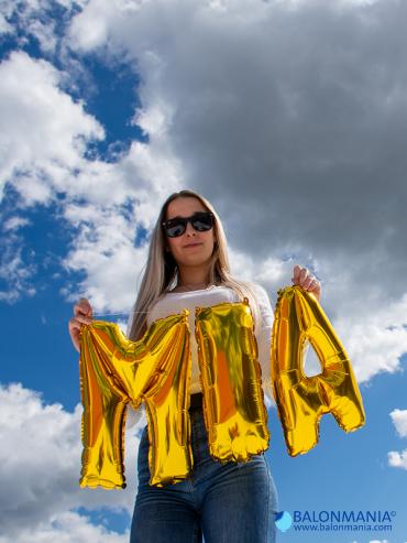Balon SLOVO mini zlatno
