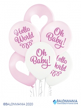 Baloni za rođenje Oh Baby Girl (6 kom)