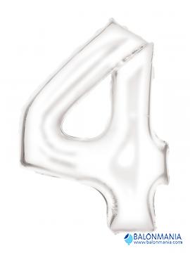 Balon broj 4 BIJELI SILK
