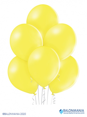 Žuti baloni pastel lateks 30 cm (50 kom)