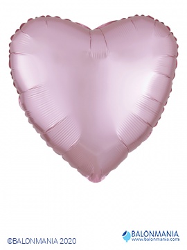 Balon srce pastel pink SATIN LUXE folijski