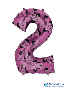 Minnie 2 rođendan balon broj folijski