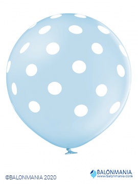 Točkice plavi Jumbo balon lateks 60 cm
