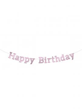 Rođendanski natpis "Happy Birthday" Glossy Matt Pink