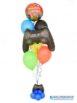 Helijski buket GAMING Birthday baloni premium