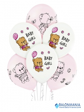 Baloni za rođenje Cute Baby Girl 6 kom