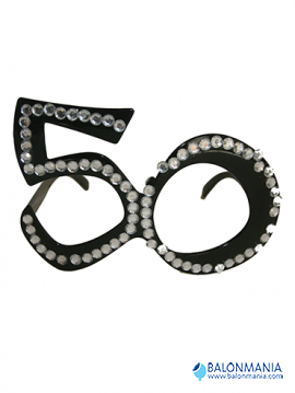 Party naočale za 50. rođendan s crno dijamantnim okvirom 