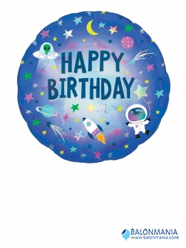 Svemirski rođendan balon folijski 