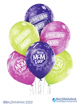 Najbolja mama Best Mom Ever baloni 30cm (6 kom)