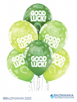 Balon lateks s tiskom Good Luck 6 kom.