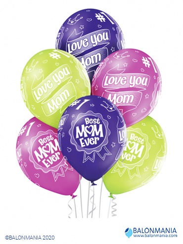 Najbolja mama Best Mom Ever baloni 30cm (6 kom)
