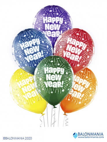 Kristalni baloni Happy New Year 6 kom