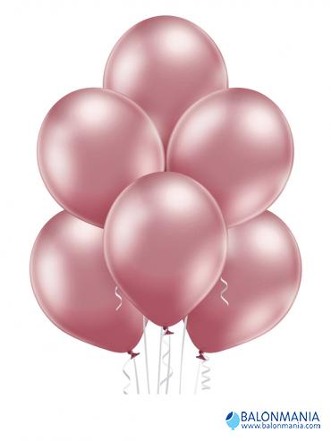 GLOSSY pink baloni lateks 30cm (50 kom)