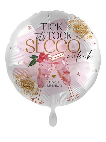 Folijski balon "Happy Birthday" šampanjac pink