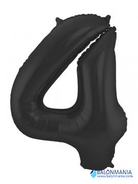 Crni balon broj 4 folijski veliki 66x88cm