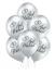 UPRAVO VJENČANI Glossy srebrni baloni premium 6 kom