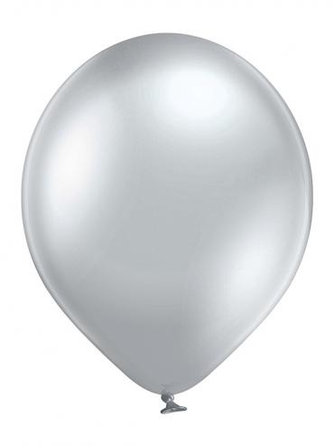 GLOSSY srebrni baloni latex 30cm (50 kom)