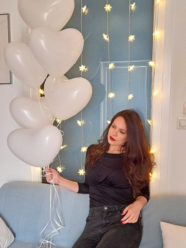 BIJELO SRCE baloni lateks 30 cm (6 kom)